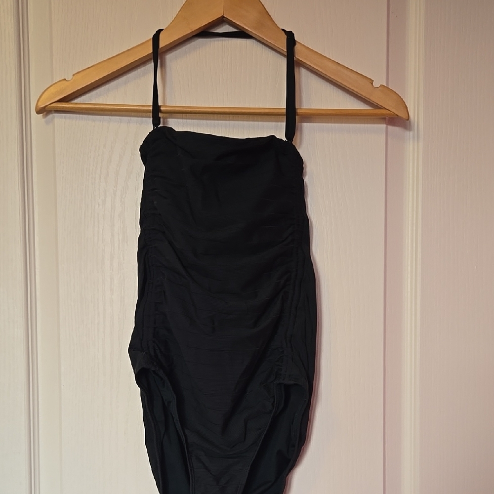Green Ruched One-Piece Swimsuit
